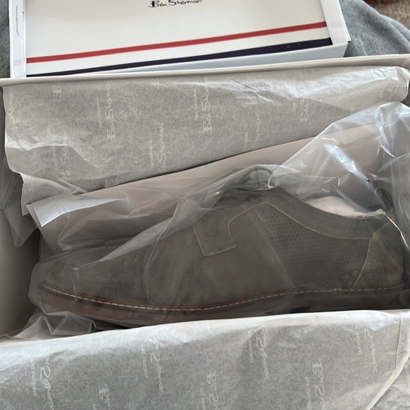 Ben Sherman Brent Oxford Suede Foam Cushioned | Grey, Size 9 - Picture 6 of 7